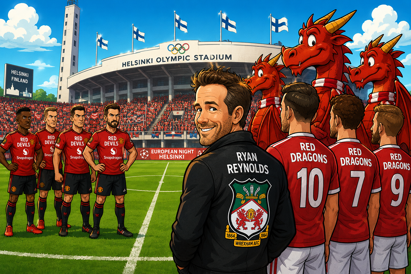 2 Kinds of Football Fame: Manchester United vs Wrexham in Helsinki – and the after party